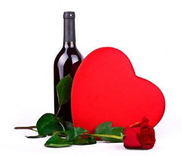 chocolate and wine valentines