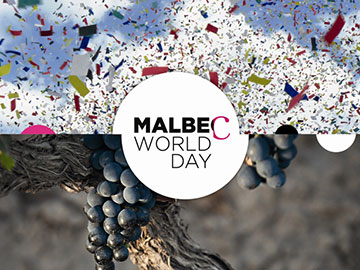 Malbec Day logo and vine