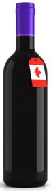 CanadaFlagWineBottle small slim