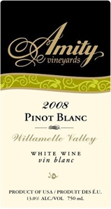 Amity Pinot Blanc 2008