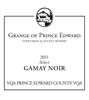 Grange of Prince Edward Estate Winery Select  Gamay Noir 2014