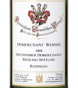 Domdechant Werner'sches Riesling Spätlese 2008