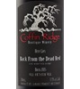 Coffin Ridge Boutique Winery Back From The Dead Red 2015