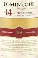 Tomintoul 14 Year Old  Speyside Glenlivet Single Malt Nonchillfiltered Scotch Whisky