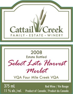 Cattail Creek Select Late Harvest Merlot 2008