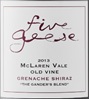 Five Geese Ganders Blend Grenache Shiraz 2013