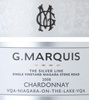 G. Marquis The Silver Line  Single Vineyard Niagara Stone Road Chardonnay 2008