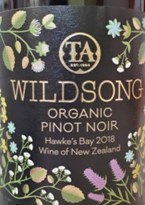 Wildsong Organic Pinot Noir 2018