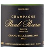 Champagne Paul Bara Millesime Brut Grand Cru Champagne 2006
