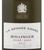 Bollinger France La Grande Année Brut Rosé Champagne 2004