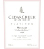 CedarCreek Estate Winery Meritage Colbert Edition 2006