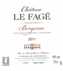 Château Le Fagé Bergerac Rouge 2011