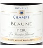 Champy Les Champs Pimont Beaune 1Er Cru Pinot Noir 2010
