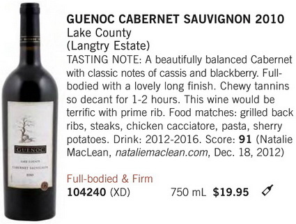 Guenoc Cabernet April 27 5