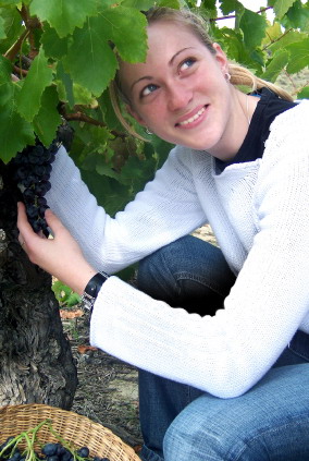 woman in vineyard