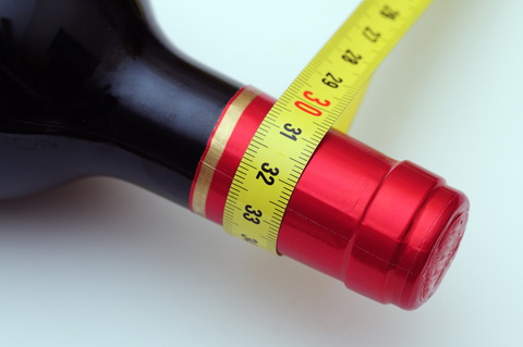 diet wine measuring tape