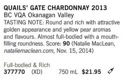 Quails Gate Chard 2013 Feb.21