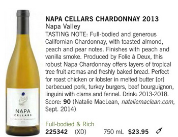 Napa Cellars Chard 2013
