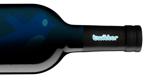 Twitter wine bottle