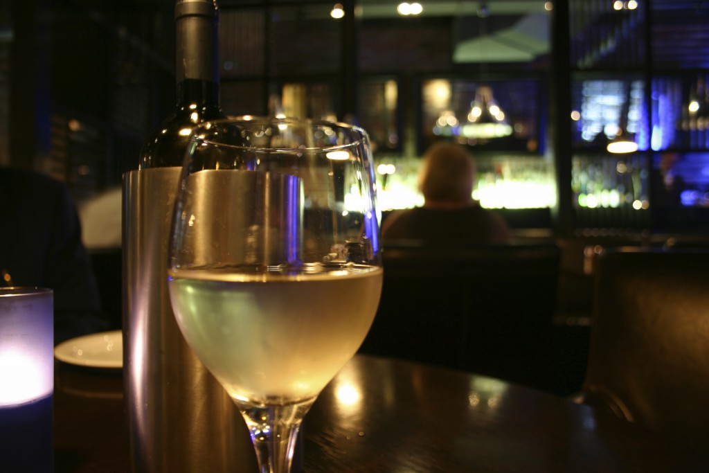 restaurant white wine close