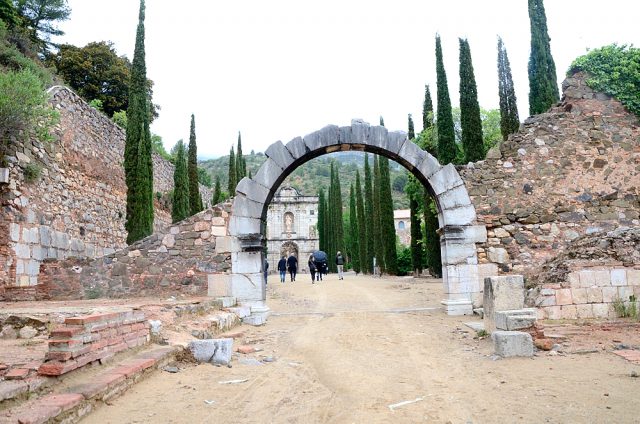 Entrance to the Carthusian Monastery Saint Mary of Scala Dei