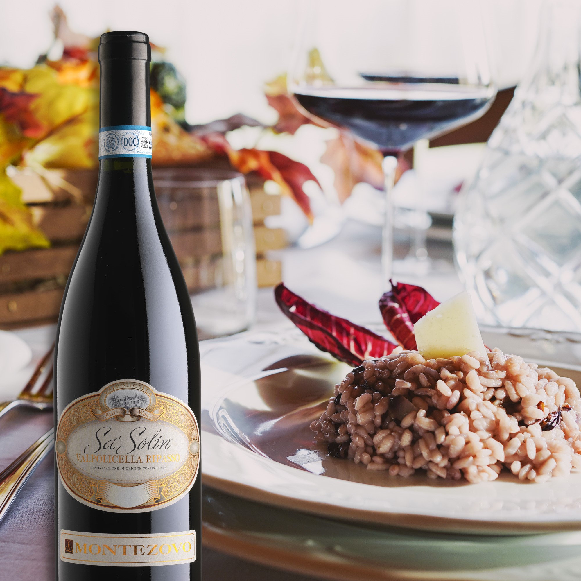 Risotto with Radicchio and Pecorino Cheese Recipe Paired with Monte