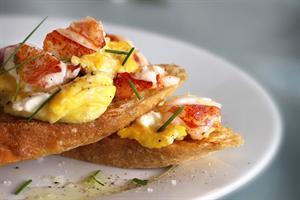 Bubbly & Bruschetta with Soft Eggs and Lobster