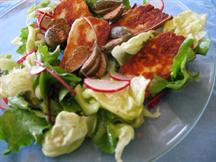 Fattoush with Broad Beans