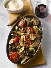 Oven Roasted Mushroom And Vegetable Salad