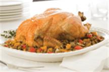 Roast Chicken With Brown Lentil And Winter Squash Stuffing
