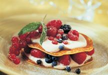 Muesli Crêpe Sandwich Filled with Fruit and Cream Cheese
