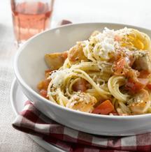 Pomodoro Sauce with Chicken and Linguine