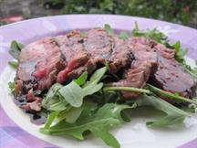 Seared Beef Sirloin with Arugula and Aged Balsamic