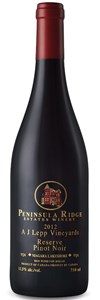 Peninsula Ridge Estates Winery A.J. Lepp Reserve Pinot Noir 2012