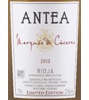 Marqués de Cáceres Antea Blanc Fermenté En Barrique, Unión Viti-Vinícola 2010