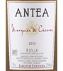 Marqués de Cáceres Antea Blanc Fermenté En Barrique, Unión Viti-Vinícola 2010