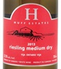 Huff Estates Winery Off Dry Riesling  2011