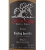 Coffin Ridge Bone Dry Riesling 2011