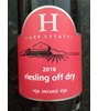 Huff Estates Winery Off Dry Riesling 2016