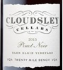 Cloudsley Cellars Twenty Mile Bench Pinot Noir 2015