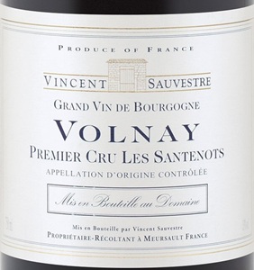 Vincent Sauvestre Volnay Les Santenots 1Er Cru Pinot Noir 2010