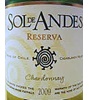 Sol De Andes Reserva Chardonnay 2009
