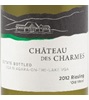 Château des Charmes Old Vines, Estate Bottled Riesling 2008