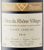 André Brunel Cuvée Sabrine Côtes du Rhône-Villages Cuvee Sabrine 2015
