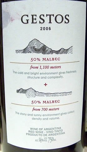 Wine Gestos MacLean Malbec Flichman Expert Finca Review: 2009 Natalie