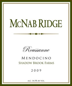 Mcnab Ridge Shadow Brook Farms Roussanne 2009