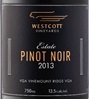 Westcott Vineyards Estate Pinot Noir 2014